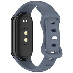Silikone urrem Xiaomi Smart Band 9 NFC / 9 / 8 NFC / 8 Figure 8 Tail Reverse Buckle Wrist Band - Grå Blå