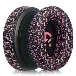 1 Pair Replacement Earpads Sennheiser Momentum 2 Headphones Printed Design Ear Cushions - Black + Pink