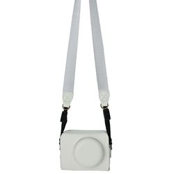 Sony ZV-1F Beskyttelsescover Litchi Textured Vegansk Læder Camera Case med skulderrem - Hvid