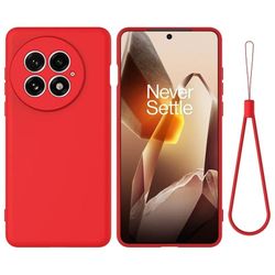Matt OnePlus 13 skal av flytande silikon - Röd