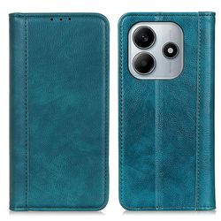 Ekte lærdeksel med magnetisk lukking for Xiaomi Redmi Note 14 5G - Grønn
