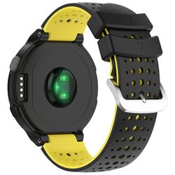 Garmin Forerunner 220 Silicone Watch Band Replacement Wrist Strap med runde huller - Sort + Gul