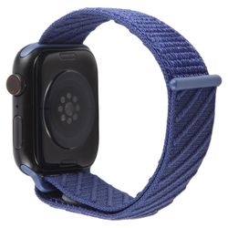 Urrem Apple Watch Series 49mm - 45mm - 44mm - 42mm Nylon Sport Loop Strap - Mørkeblå