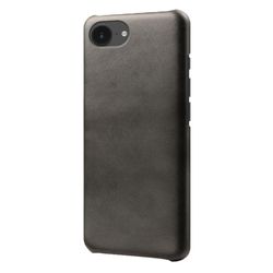 16e Case Calf Texture Vegansk Læder Hard PC Protective Phone Cover - Sort