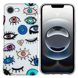 iPhone 16e-etui Mykt, fleksibelt bakdeksel med mønsterutskrift - Øyemonster