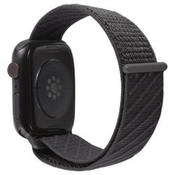 Urrem Apple Watch Series 41mm - 40mm - 38mm Nylon Sport Loop Strap - Sort