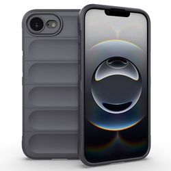 iPhone 16e-etui Anti-Drop Soft Flexible Rugged Phone Back Deksel - Mørkegrå