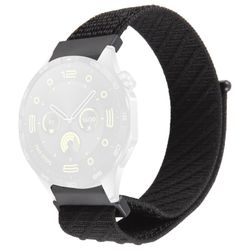 22 mm klokkerem Huawei Watch GT 5 Pro 46 mm / GT 5 46 mm / GT 4 46 mm / Watch 4 / Samsung Galaxy Watch3 Nylon Loop Strap - Svart