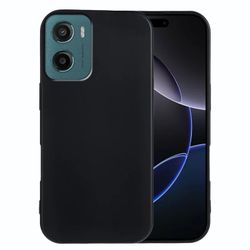 Motorola Moto E15 4G / Motorola Moto G05 4G Flexibelt fodral Mjukt matt fingeravtrycksfritt bakstycke för telefon - Svart
