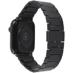 Urrem Apple Watch Series 49mm - 45mm - 44mm - 42mm Magnetisk foldbar metalrem med spænde - Sort