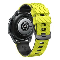 Silikonarmbånd Suunto 9 Peak Pro / 9 Peak / Vertical / Race S / Race Dual Color Replacement Watch Strap - Lime + Svart
