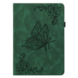 Samsung Galaxy Tab A8 10.5 (2021) blomstertrykk PU skinnveske - Grønn