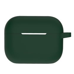 AirPods Pro 2 silikonfodral med ringspänne - Svartaktig Grön