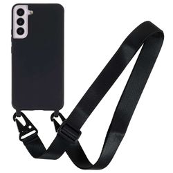 Tynt TPU-deksel med matt finish og justerbar stropp til Samsung Galaxy S22 Plus - Svart