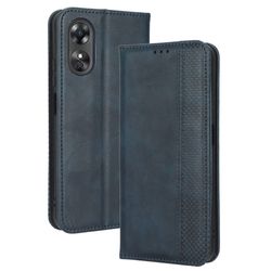 Bofink Vintage läder Oppo A17 fodral - Blå