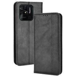 Bofink Vintage läder Xiaomi Redmi 10C fodral - Svart