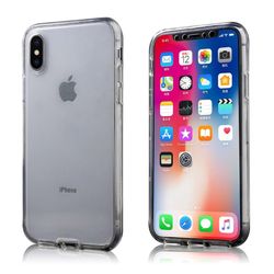 iPhone X akrud/silikon cover - Grå med inside motiv