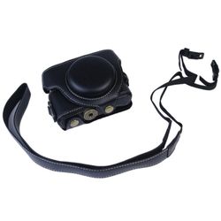 Sony RX100 læderetui med skulderrem - Sort