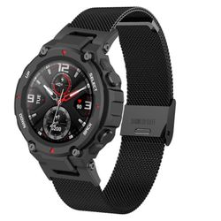 Amazfit T-Rex Pro / T-Rex / Ares klokkerem i rustfritt stål - Svart