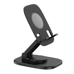 Universal justerbar, sammenleggbar telefonholder - Svart