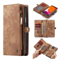 CaseMe iPhone 11 Pro Zipper Wallet Etui -Brun