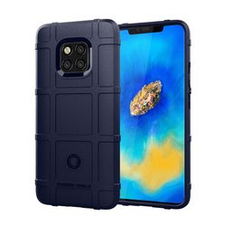 Huawei Mate 20 Pro beskyttelses deksel av TPU med firekant gitter mønster - mørke blå