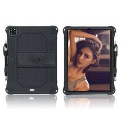 iPad Pro 11 tommer (2020) / (2018) flip-etui i skinn med solid tema - Svart