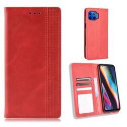 Bofink Vintage läder Motorola Moto G 5G Plus fodral - Röd