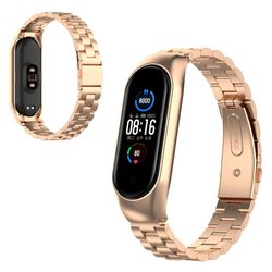 Xiaomi Mi Smart Band 6 / 5 urrem i rustfrit stål - Rødguld