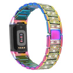 Fitbit Charge 5 bling rhinestone urrem - Flerfarvet