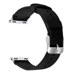Apple Watch (41mm) enkel nylon-urrem - Sort