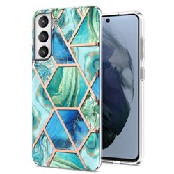 Marble Samsung Galaxy S21 FE Etui - Grønn