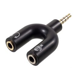 Universaali U-Muoto 3.5mm Stereo Audio Uros 2 Naaraaseen Kuuloke/Mikki Jaettu Adapteri - Universaali