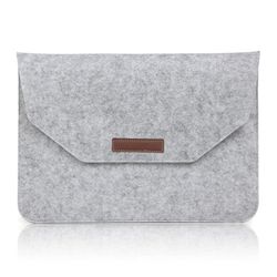 MacBook Air 13.3 Viltti Tietokoneen Suoja Laukku Taskuilla Ja Tarranauhalla - Harmaa