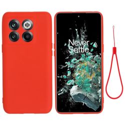 Matt flytende silikondeksel for OnePlus Ace Pro / OnePlus 10T - Rød