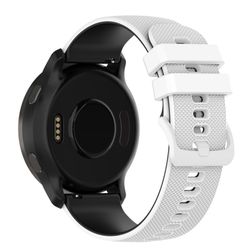 Garmin Forerunner 255 / Venu 2 / Fossil Gen 5 Carlyle HR dobbeltfarvet silikone urrem - Hvid / Sort