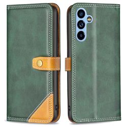 BINFEN tofarget læretui for Samsung Galaxy A54 - Grønn