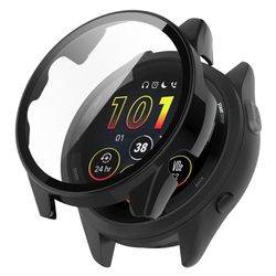 Garmin Forerunner 265 cover med skærmbeskyttelse af hærdet glas - Sort