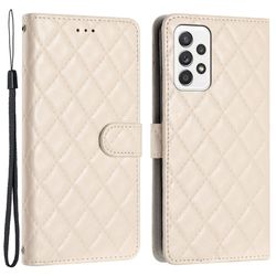 Funktionelt Samsung Galaxy A53 5G rombe etui med pung - Cream