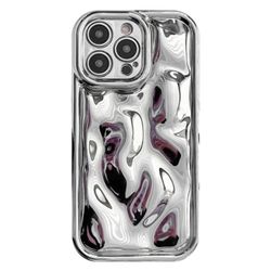 iPhone 14 Pro meteoritt-stil galvaniseringsdeksel - Sølv