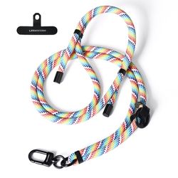 160 cm lang skulderstropp med lapp - Regnbue