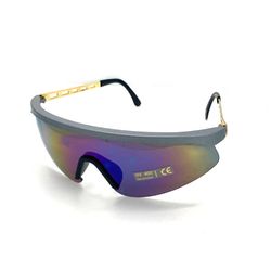 Sports solbriller grå/guld med spejlglas