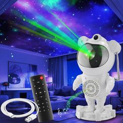 LED Stjärnprojektor Astronaut, inkl. Bluetooth - vit