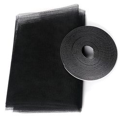 Myggnett / Insektnett til Vindu - Klippbart - 130x150cm - Svart