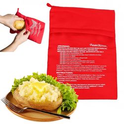 Damp pose til bagekartofler i mikrobølgeovn – Genanvendelig