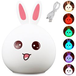 RGB LED-lampe / Trådløs Nattlampe - Kanin