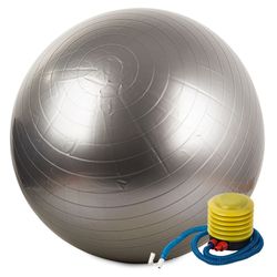 Gymnastikkball / Pilatesball med Pumpe - 65 cm - Silver