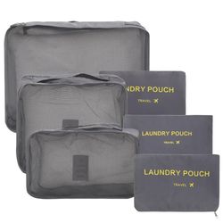 Organizer til Koffert - 6-deler - Vesker for Reise - Grey
