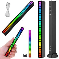 Lydstyrt RGB LED-lampe - 18 cm - Svart