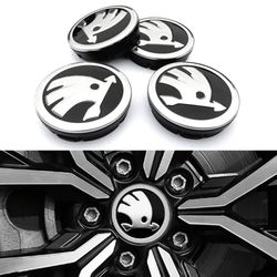 Skoda Senterkopper / Hjulnav Bil Emblem - 4-pak - 56 mm